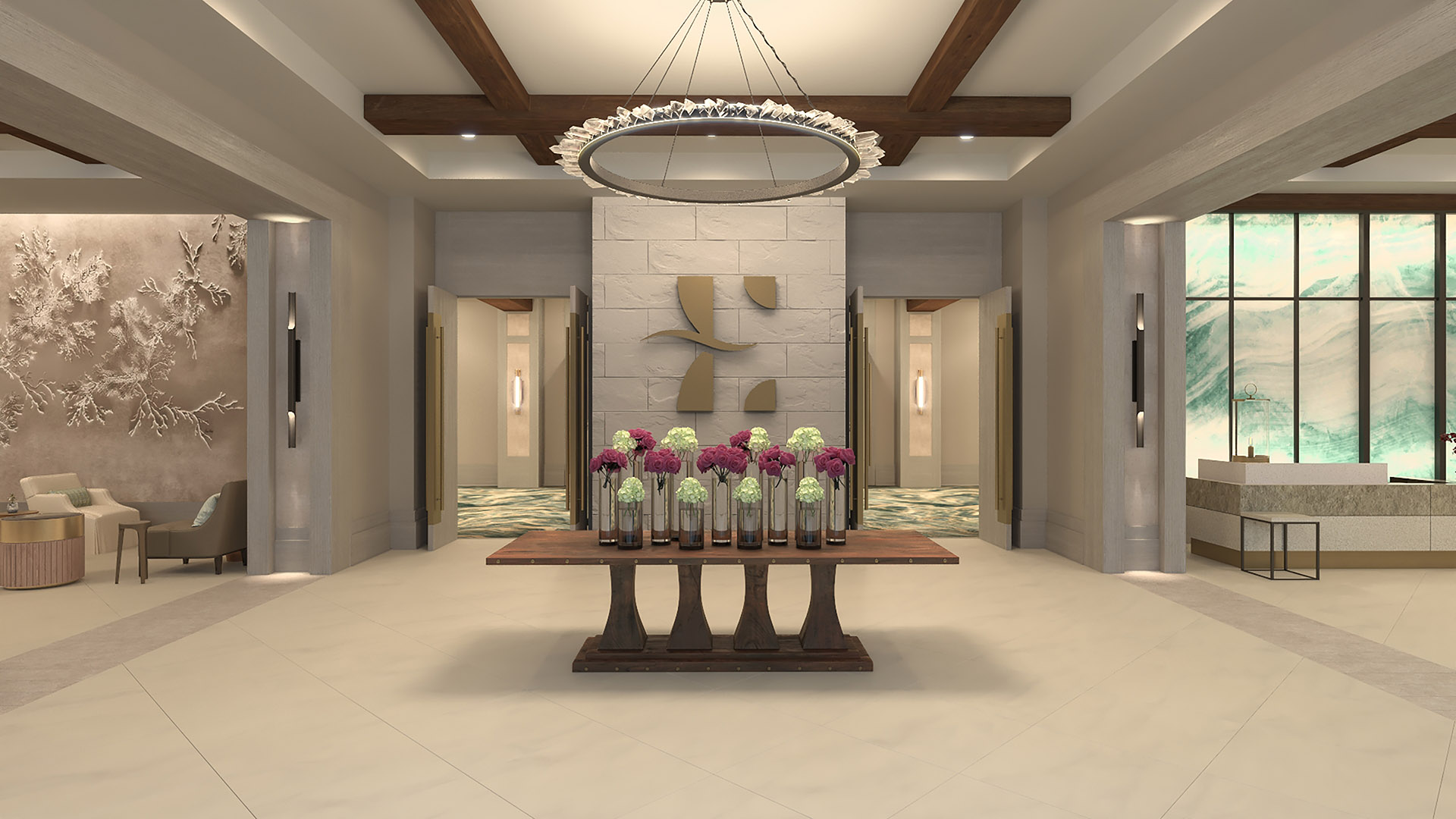 Hotel Effie 3D Renderings Hospitality Hallway