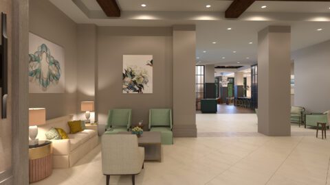 Hotel Effie 3D Renderings Hospitality Lobby