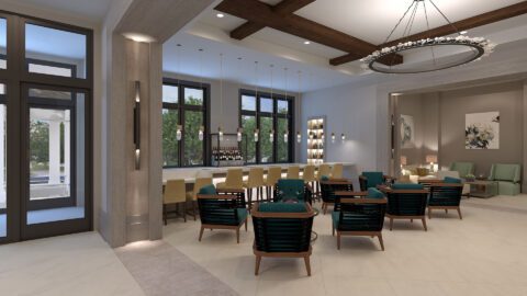 Hotel Effie 3D Renderings Hospitality Lobby Bar