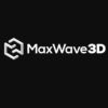 MaxWave3D Logo on Black Background