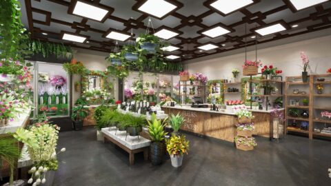Corso Atlanta Flower Shop Interior Render
