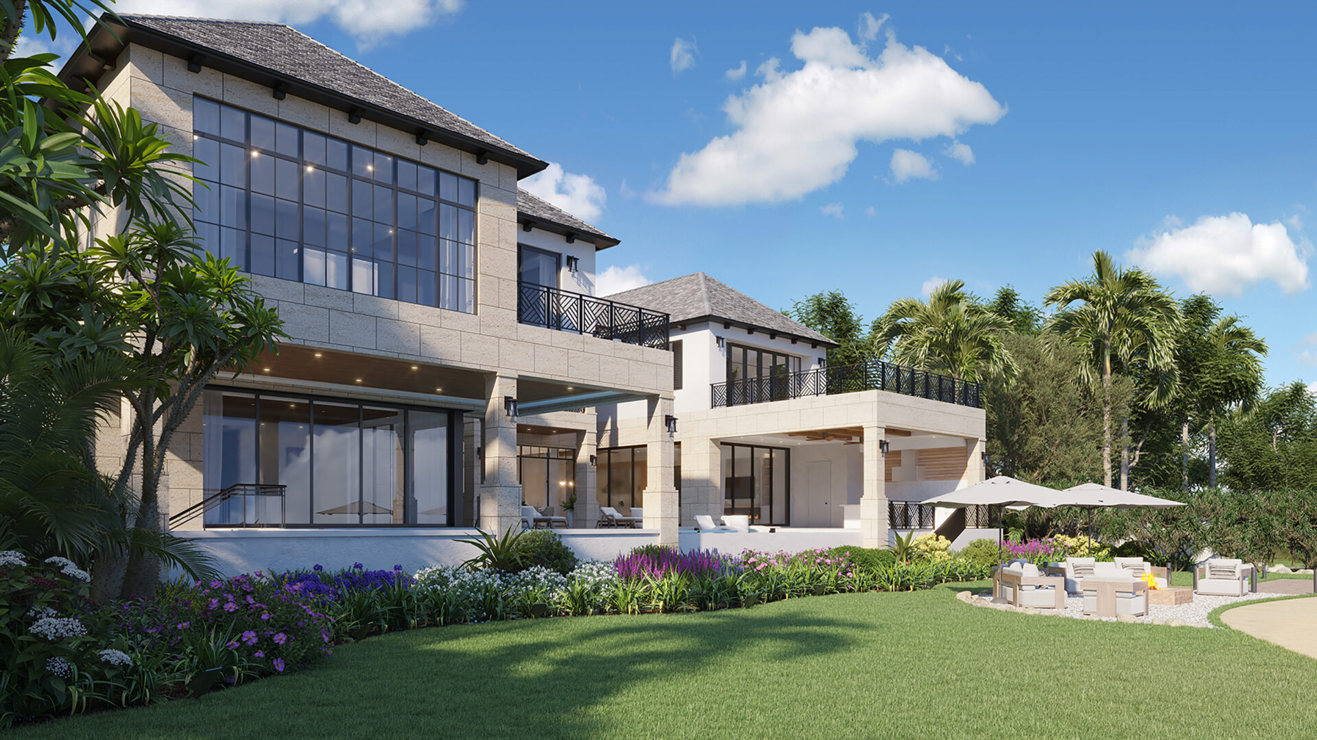 Luxury Waterfront Home 3D Renderings
