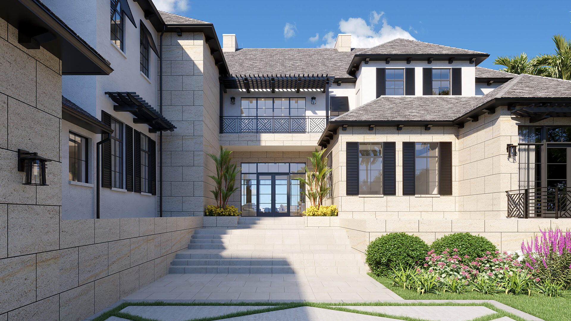 Luxury Waterfront Home 3D Renderings