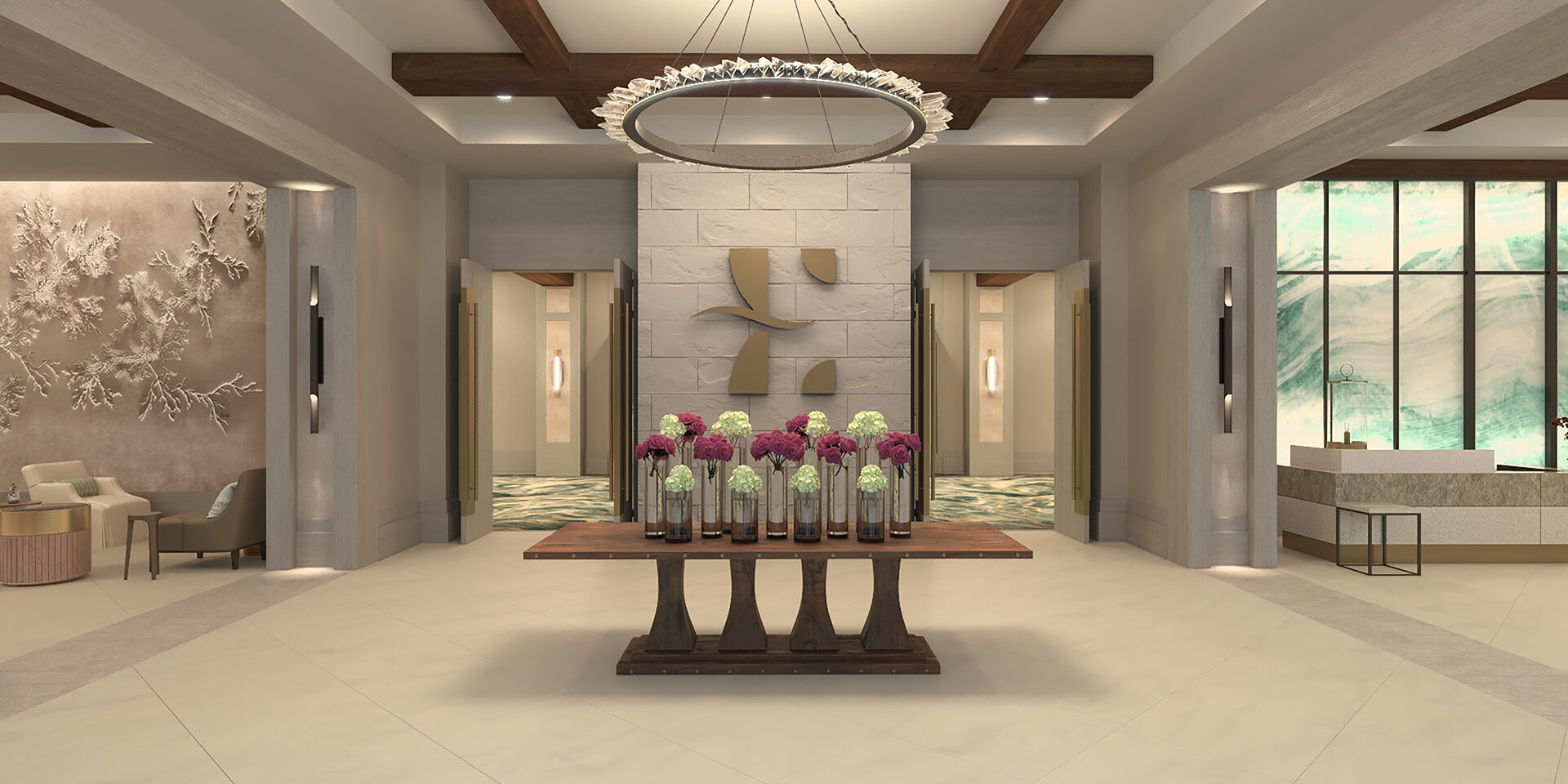 Hotel Effie 3D Renderings Hospitality Hallway